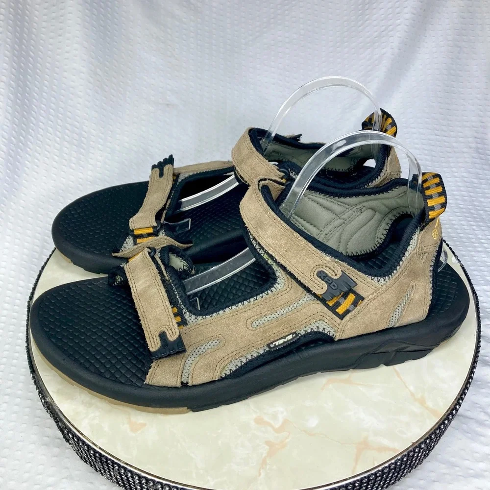 Teva XPD Spoiler II Suede Sport Sandals Mens 14 Tan Black Hiking Outdoor Strappy